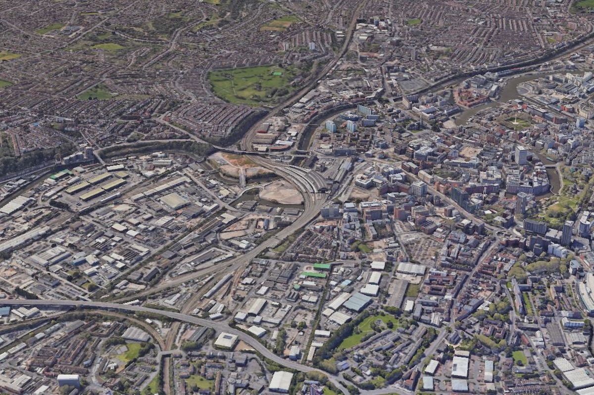 Bristol's east and south 'inner industrial arc' stretches from St Pauls on the right, across St Judes to St Philips and Lawrence Hill, bottom left, then up to Temple Meads and Bedminster beyond in the top left. The area semi-circles the city centre and was turned into a series of industrial estates after the war. Now, in the second half of the 2020s and into the 2030s, it's going to be transformed again
