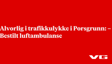 Alvorlig i trafikkulykke i Porsgrunn: – Bestilt luftambulanse