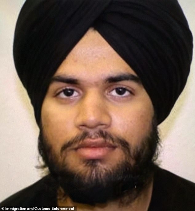 Duffy has been after Newsom since illegal immigrant Jashanpreet Singh (pictured) killed three people when he slammed his truck into traffic last month