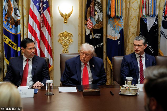 Trump was caught taking a snooze during a cabinet meeting with in early December
