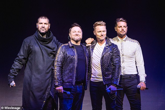 Boyzone is set to reunite for two shows at London's Emirates stadium in June - which will be the first time the band has performed together since their London Palladium run in 2019 (Seen in 2019)