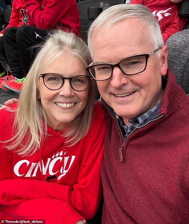 DeFoor is the eldest child of pediatrician Catherine DeFoor (right) and pediatric urologist William DeFoor Jr (left). The couple (pictured at their youngest son's university in October 2025) are both registered Democrats