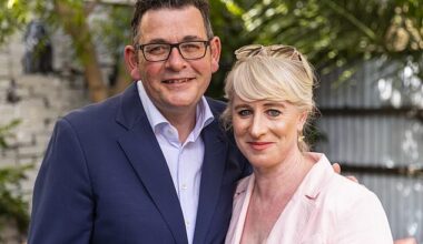 Former Victorian Premier Daniel Andrews and his wife Catherine