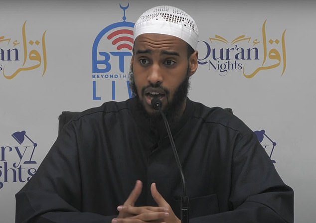 Green Lane mosque also shared videos of preacher Mahamed AbdurRazaq, who previously said men were 'allowed' to hit their wives if they refused to have sex with them