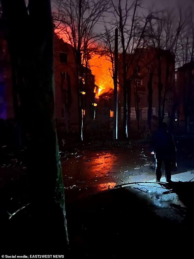 The aftermath of a Russian ballistic missile strike in Ukraine yesterday. The Kremlin confirmed it had fired an Oreshnik ballistic missile on Ukraine for the second time since the war began in February 2022