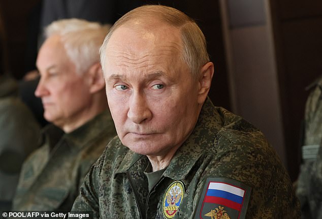 Russian President Vladimir Putin taking part in military drills in September 2025. Kyiv has accused Russiaof reaching 'appalling new level of war crimes and crimes against humanity by its terror against civilians'