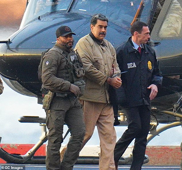 Venezuelan President Nicolas Maduro (middle) was captured by the US on January 3