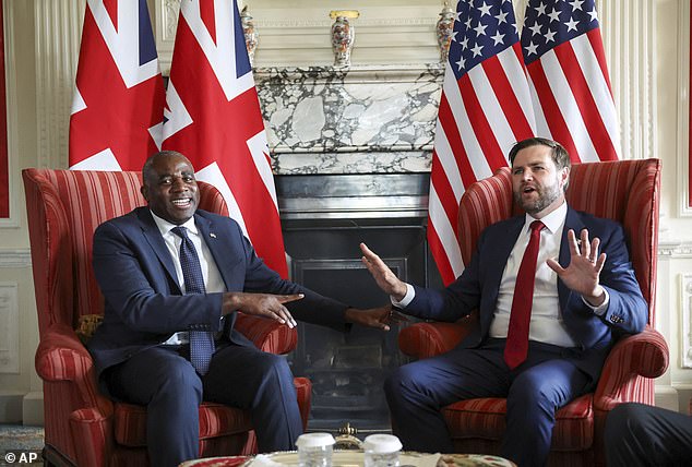 The US Vice President described the images being produced as 'hyper-pornographied slop', David Lammy revealed after their meeting