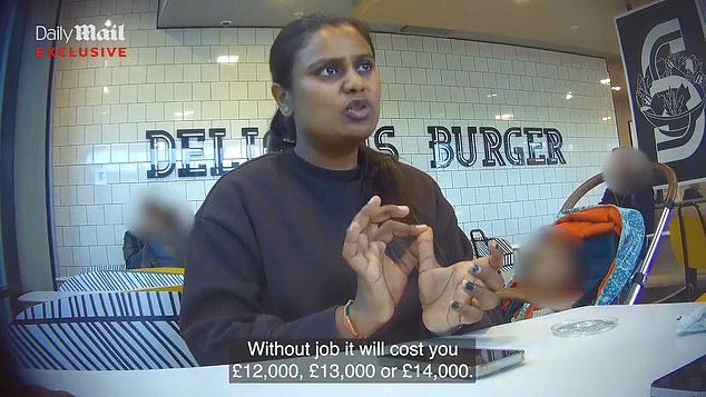 Komal Shinde told a reporter posing as an Indian student hoping to stay in the UK when his study visa expired that she could arrange him a skilled worker visa for both real and non-existent positions – for a price