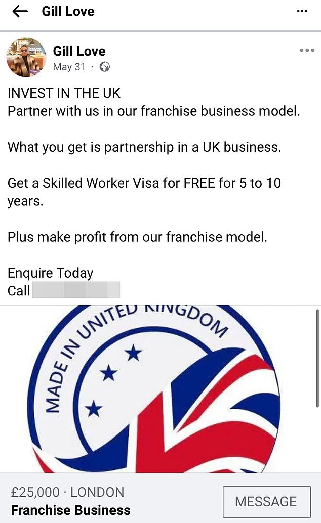 Masih advertised his scheme on Facebook Marketplace