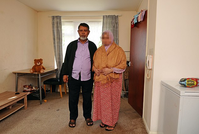 Just five months later, he moved his wife Jakia Sultana Monni, 28, and their three-year-old twin daughters into the property without permission