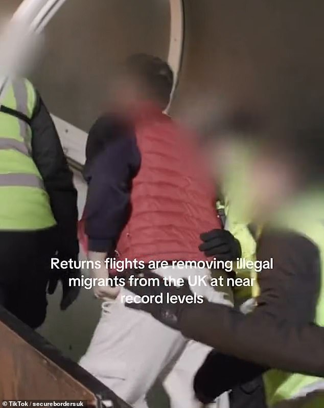 The videos include statistics about Labour's record on immigration, overlaid on footage of people being removed from Britain