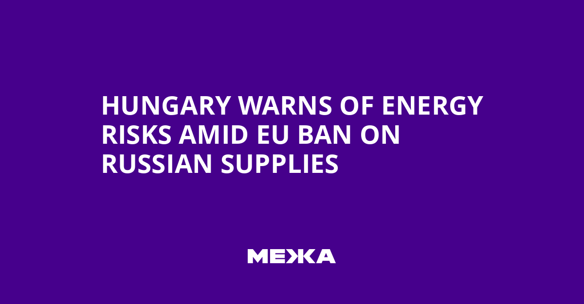 Hungary warns of energy risks amid EU ban on Russian supplies | Ukraine news