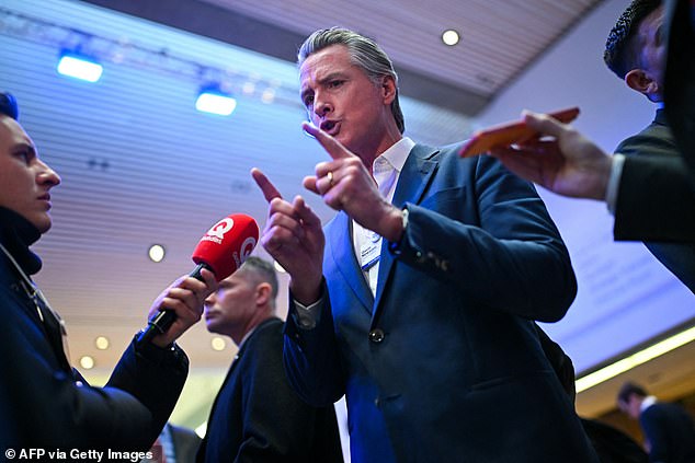 Stephen A. Smith has slammed Gavin Newsom for attacking Donald Trump in Switzerland