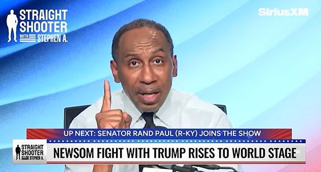 Smith said that Newsom should be 'America First' when he is appearing on the global stage