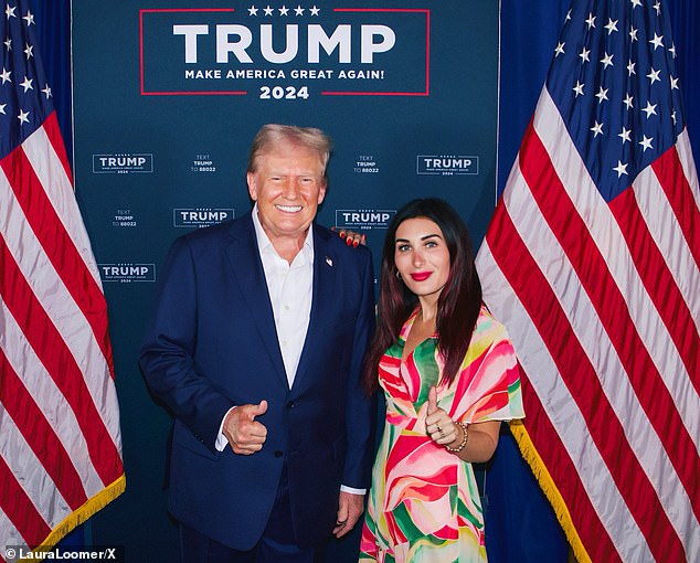 August 26, 2024 photo of Laura Loomer and President Donald Trump is captioned: My favorite President!