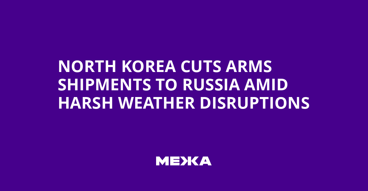 North Korea Cuts Arms Shipments to Russia Amid Harsh Weather Disruptions | Ukraine news