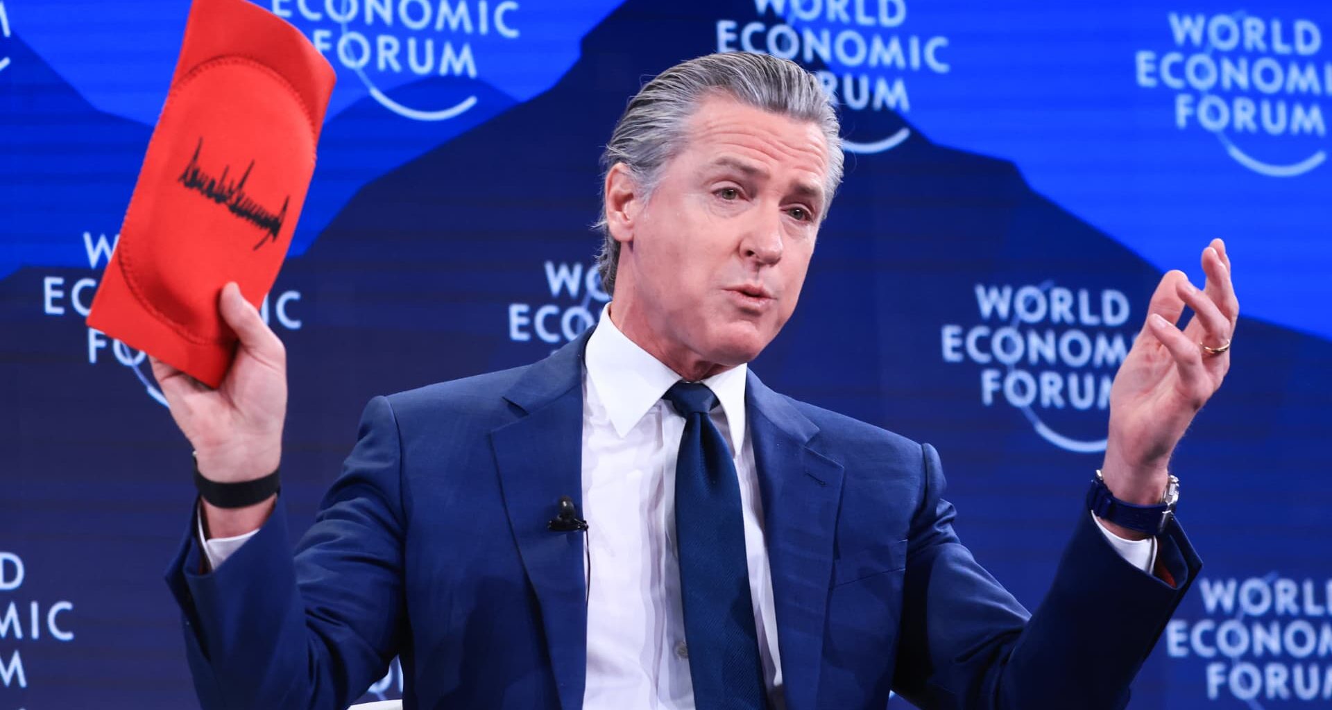 Newsom makes knee pads for CEOs 'selling out' to Trump