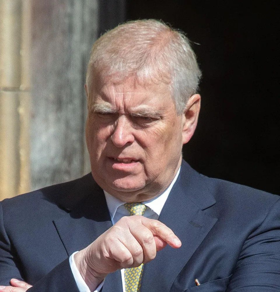 Prince Andrew at Easter Mattins Service At St George's Chapel, Windsor