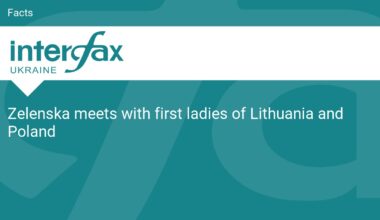 Zelenska meets with first ladies of Lithuania and Poland