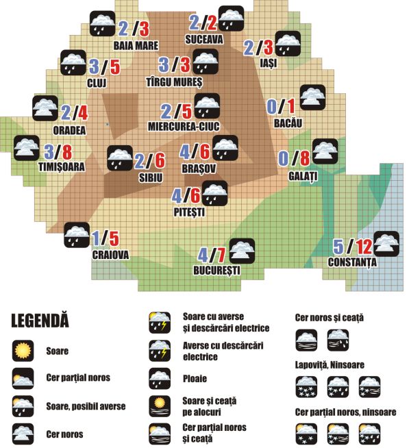 Prognoza meteo (27.01. - 28.01.2026)