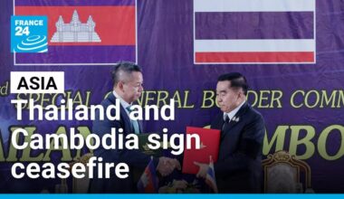 Thailand and Cambodia sign ceasefire agreement after weeks of deadly border clashes • FRANCE 24
