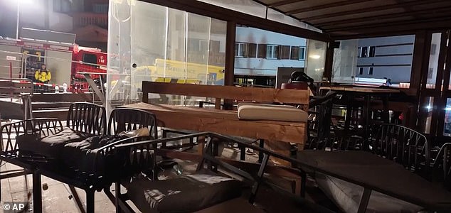 The interior building where a fire broke out leaving people dead and injured, during New Year's celebration, in Crans-Montana, Swiss Alps, Switzerland, Thursday, Jan. 1, 2026. (Police Cantonale Valaisanne via AP)