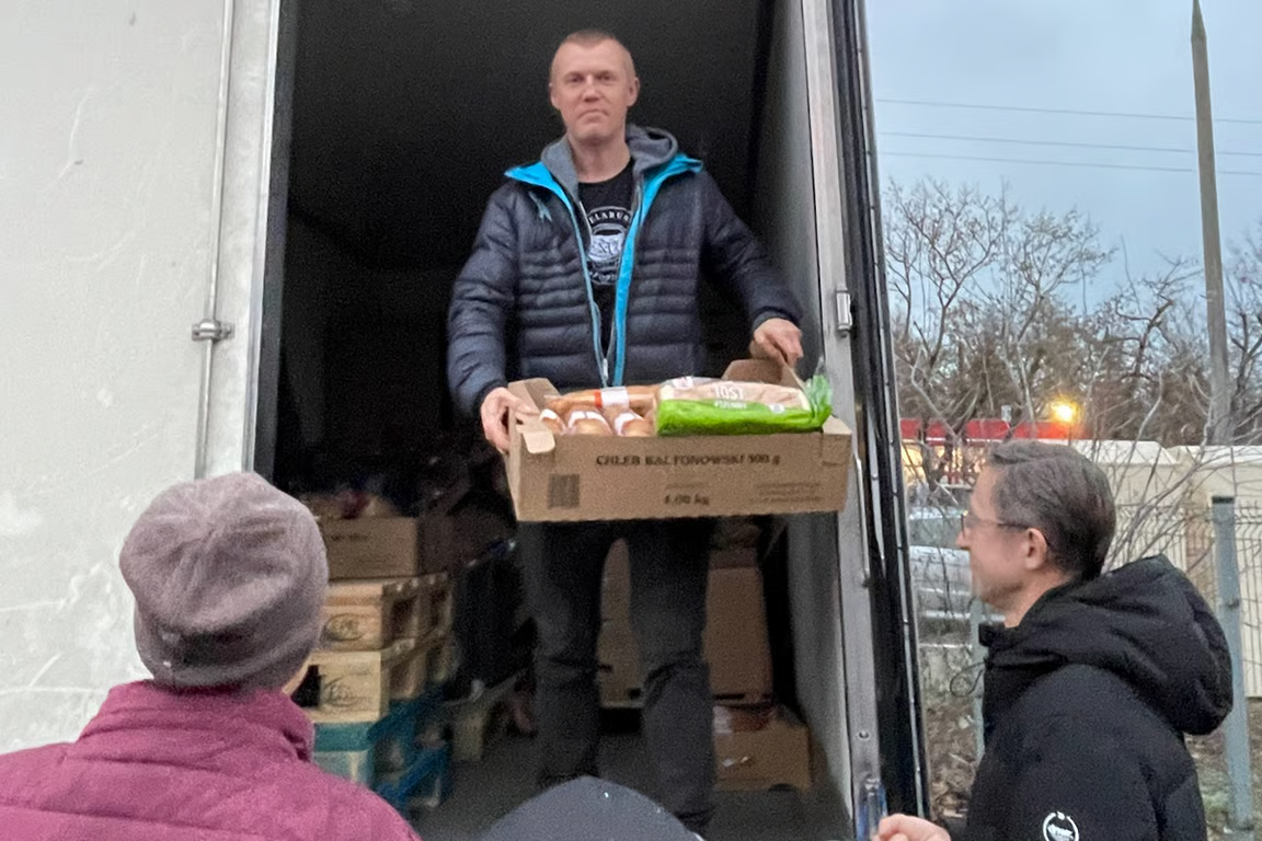 Siarhei Melianets at work with the Radość Christian Foundation. Photo: Iryna Khalip