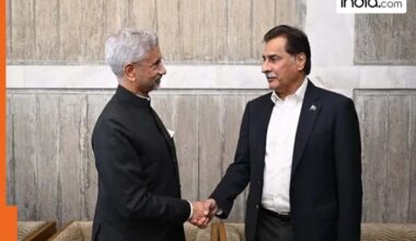 S Jaishankar, Handshake, Ayaz Sadiq, Dhaka, India, Pakistan, Bangladesh, Khaleda Zia, Maldives, Nepal, Bhutan