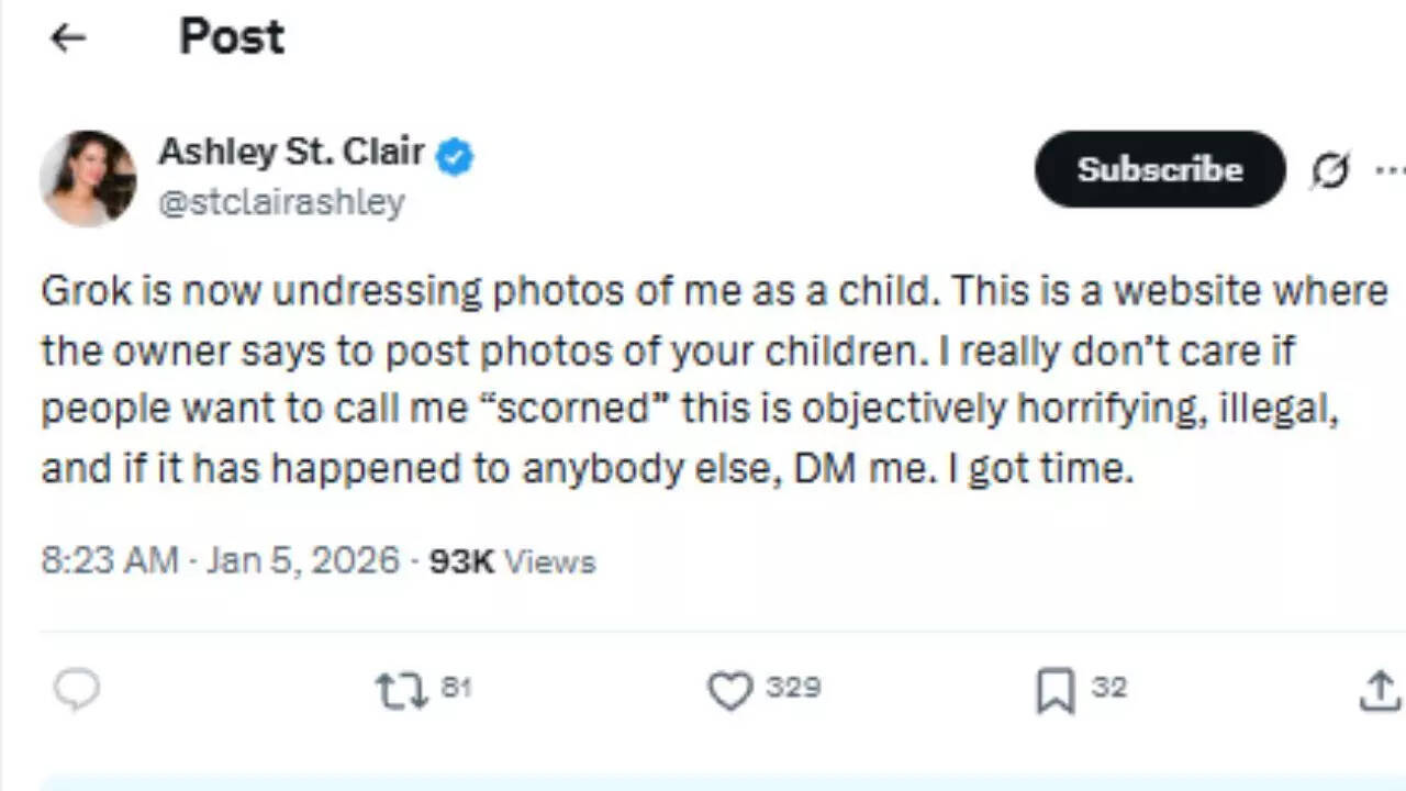 Ashley St Clair’s claims against Elon Musk’s AI tool Grok