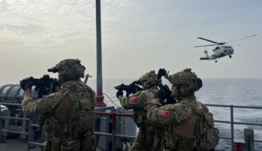 Turkish Underwater Offense (SAT) members at TCG Gediz, operating under the Turkish Naval Task Group, during training with Libyan Naval Forces personnel, 16-20 Nov. 2025. (Photo via Turkish MoND)
