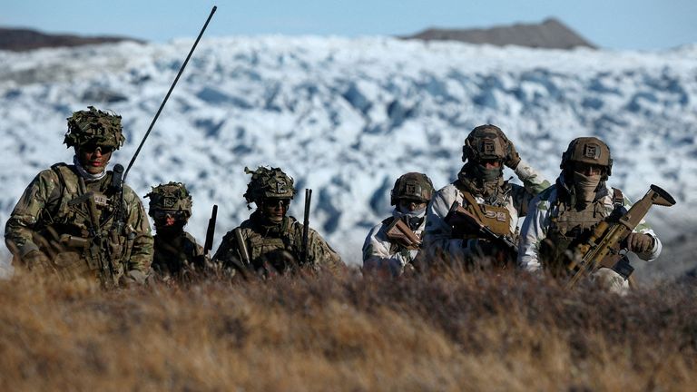 Danish troops during a military drill by Denmark, Sweden, Norway, Germany and France in Greenland in 2025. File pic: Reuters