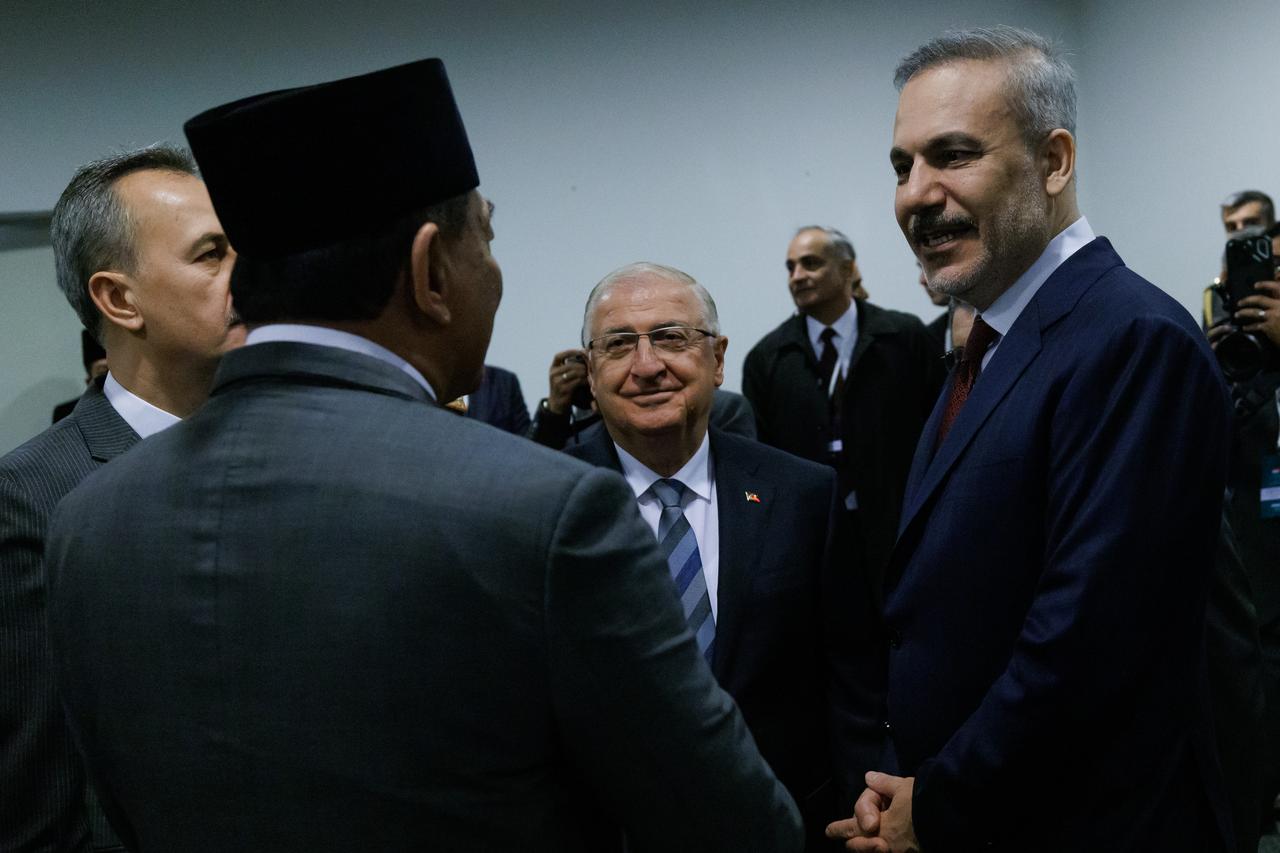 Foreign Minister Hakan Fidan, Turkish Defense Minister Yasar Guler, Indonesian Foreign Minister Sugiono and Indonesian Defense Minister Sjafrie Sjamsoeddin meets in Ankara, Turkiye, Jan. 9, 2026. (AA Photo)