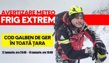 Ger accentuat în zona montană și regiunile intracarpatice