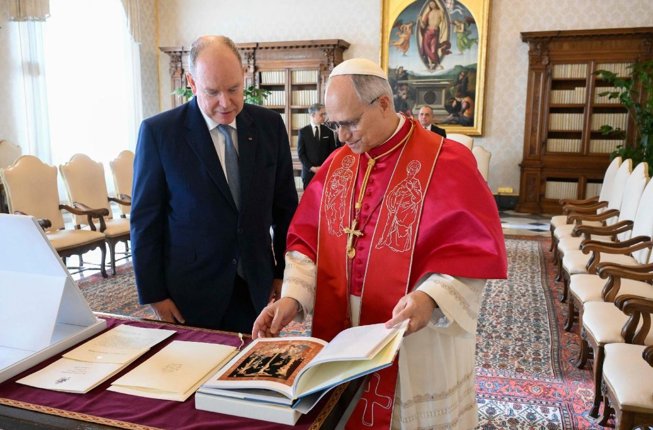 Pope Leo receives Prince Albert II of Monaco