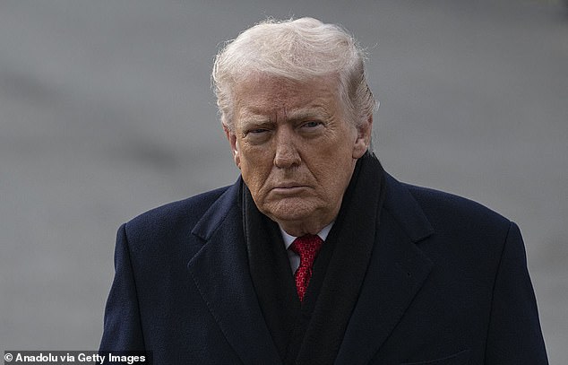 WASHINGTON DC, UNITED STATES - JANUARY 16 : United States President Donald Trump speaks to the press before his departs the White House en route Palm Beach, Florida on January 16, 2026, in Washington DC, United States. (Photo by Celal Gunes/Anadolu via Getty Images)