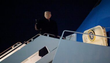 Trump-Greenland latest: US president’s flight to Davos turns back over ‘electrical issue’ on Air Force One