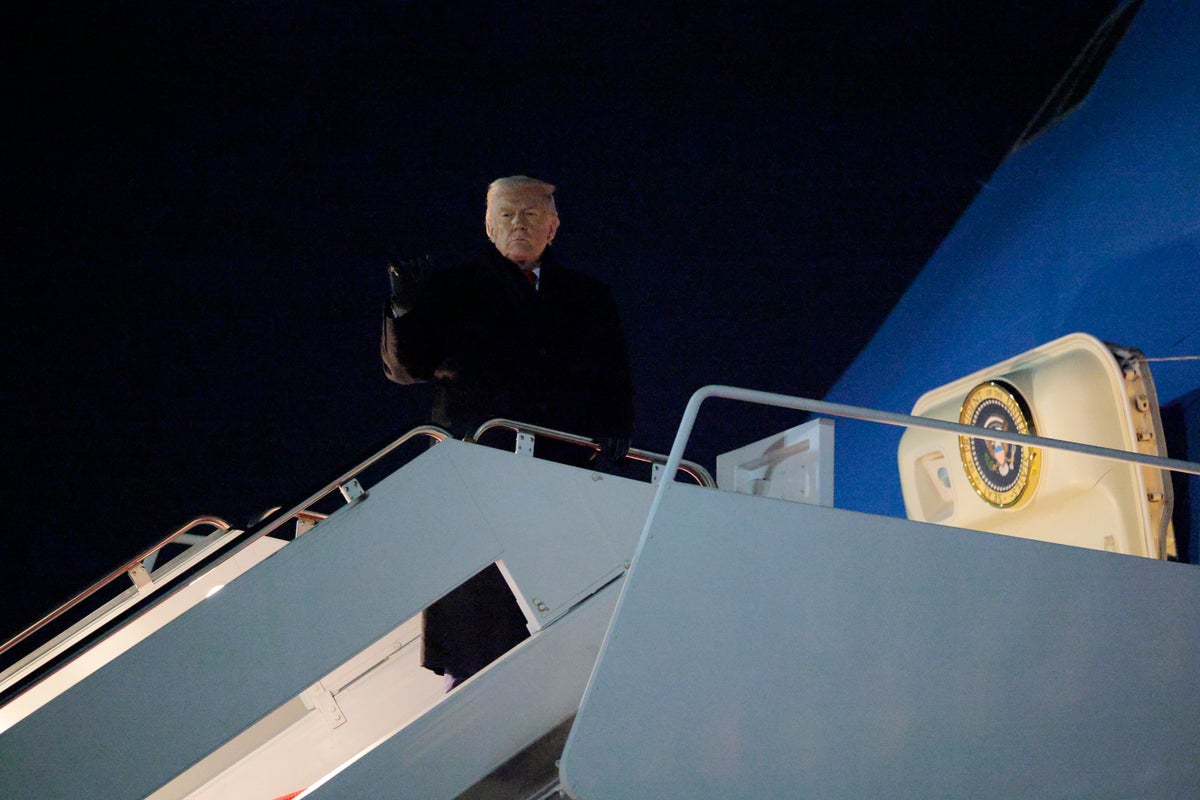 Trump-Greenland latest: US president’s flight to Davos turns back over ‘electrical issue’ on Air Force One