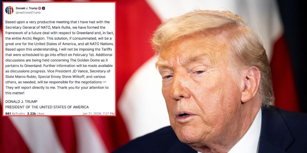 Donald Trump drops trade war threat after 'very productive' Nato meeting on Greenland takeover