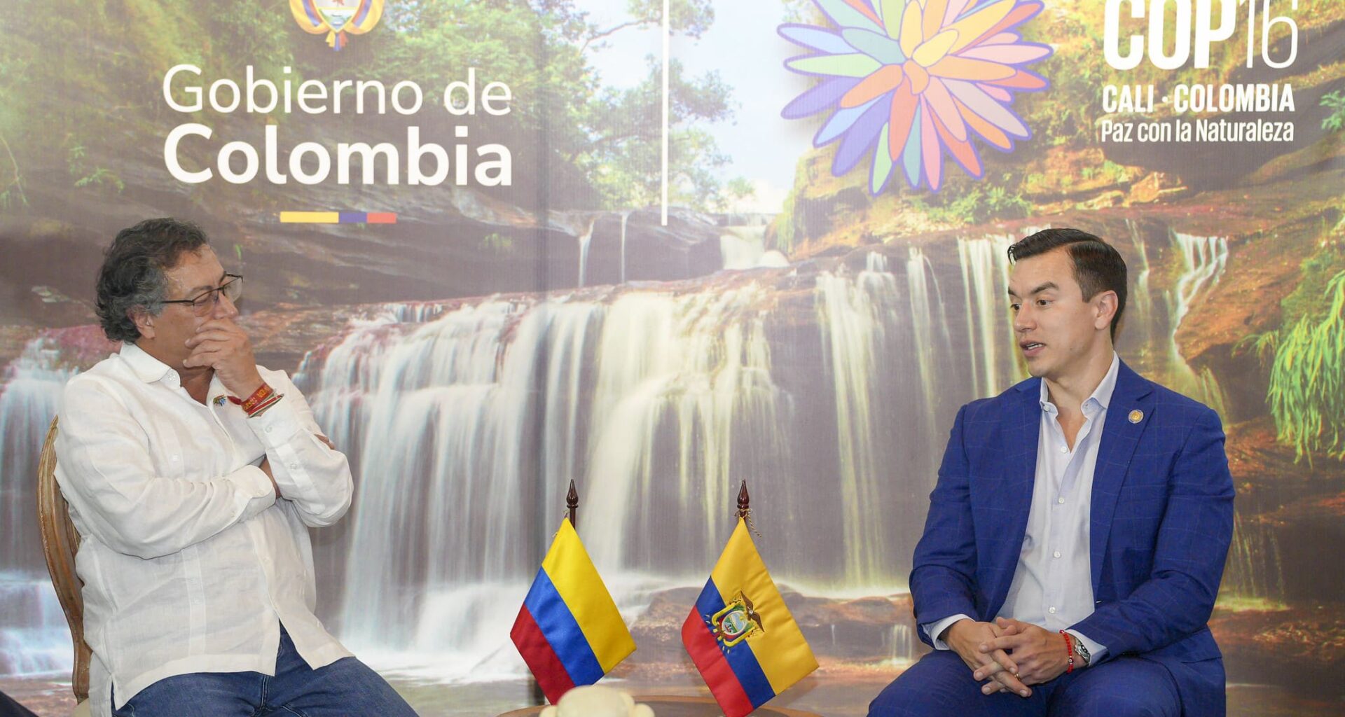 Gustavo Petro, president of Colombia & Daniel Noboa, president of Ecuador.