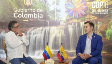 Gustavo Petro, president of Colombia & Daniel Noboa, president of Ecuador.