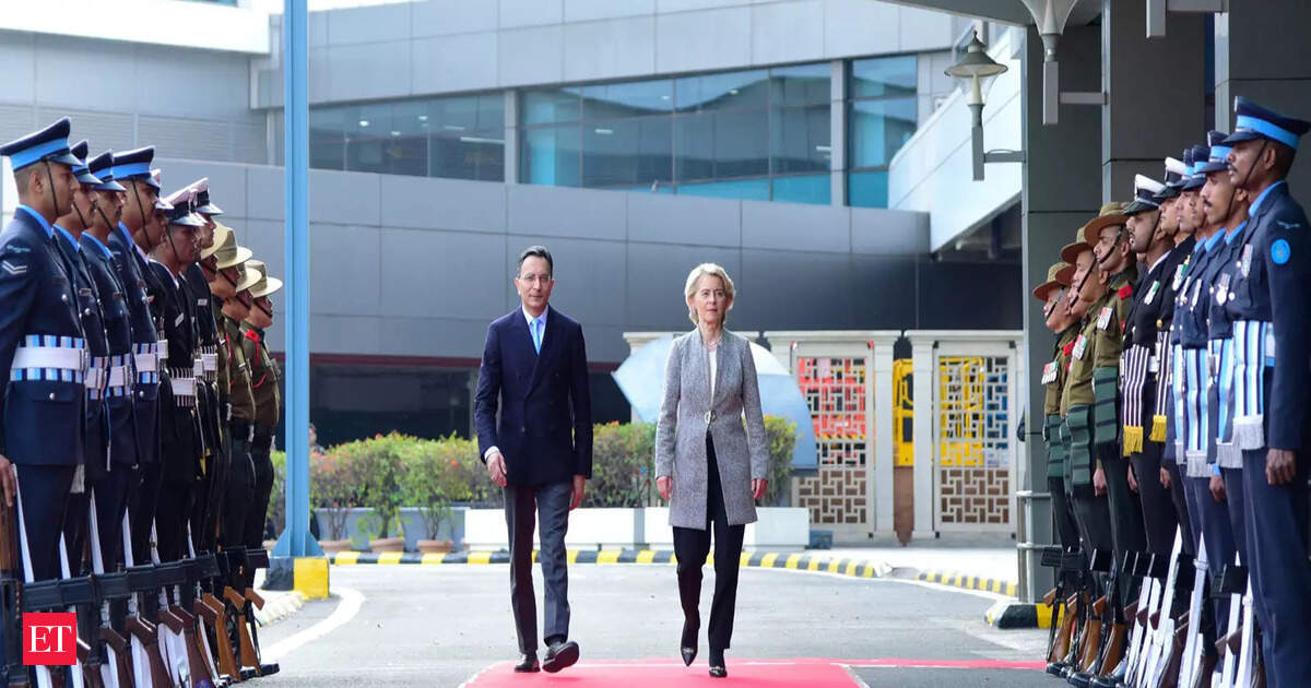 European Commission chief Ursula von der Leyen arrives in India