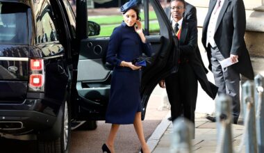 Meghan Markle attends Princess Eugenie's royal wedding wearing Givenchy