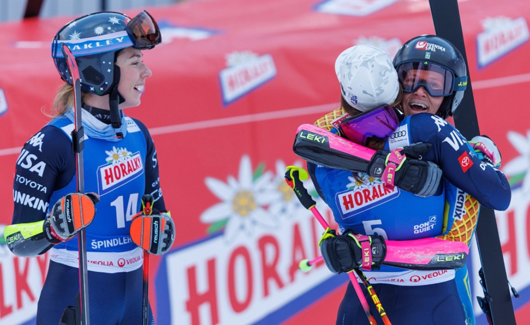 Double U.S. Podium for Paula Moltzan and Mikaela Shiffrin at World Cup in Spindlerův Mlýn, Czechia, as Sara Hector Claims Giant Slalom Victory