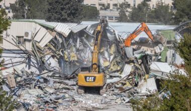 UNRWA says its headquarters in Jerusalem, partially demolished by Israeli authorities, has been set on fire