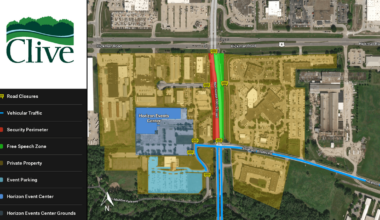 Road closures, protest areas set for Trump event in Clive