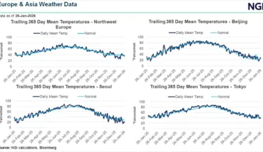 U.S. LNG Export Fluctuations, Severe Winter Weather Propping up Global Natural Gas Prices