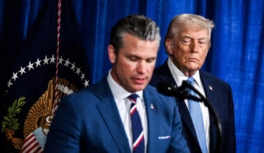 Pete Hegseth and Donald Trump