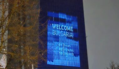 European Central Bank on Frankfurt counting down Bulgaria getting the Euro