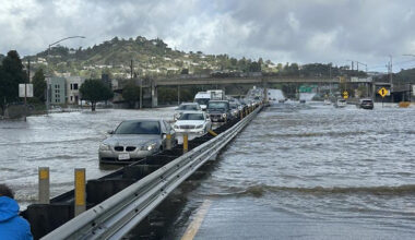 San Francisco Bay Area storm updates: Parts of North Bay inundated by Bay waters leaving cars, people stranded